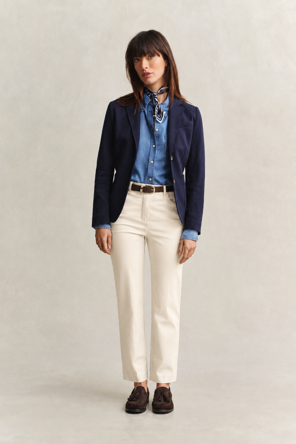 Pantaloni eleganti slim Slack Gant donna