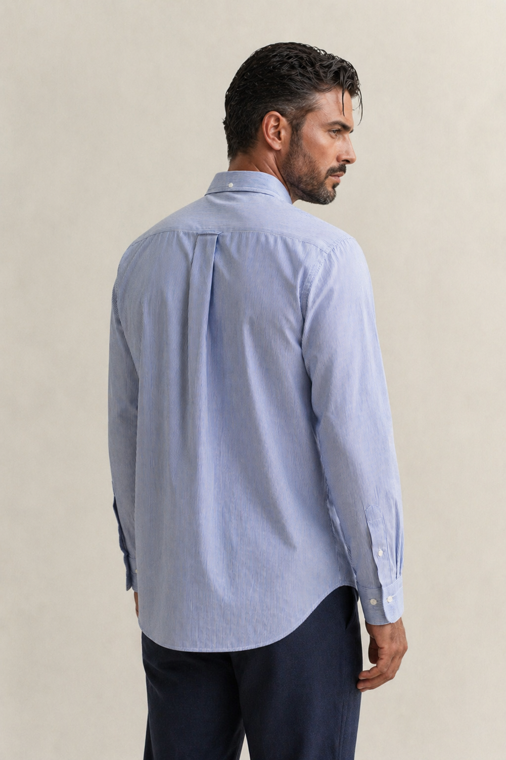 Camicia classica in popeline a righe Banker Gant