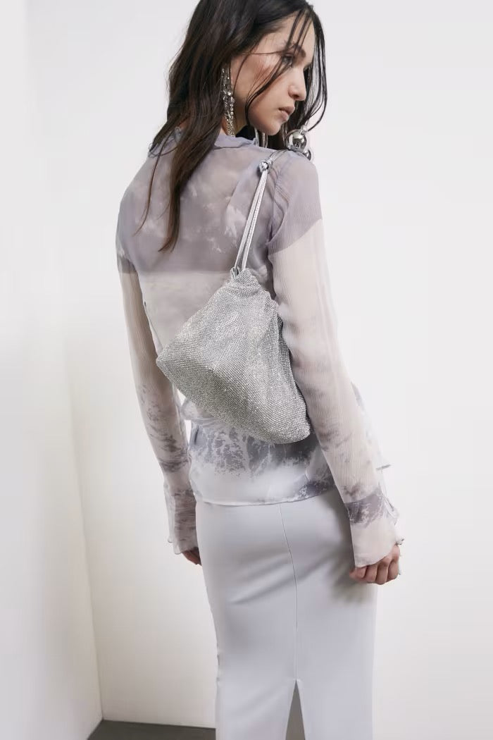 Bubble Clutch piccola con strass Patrizia Pepe