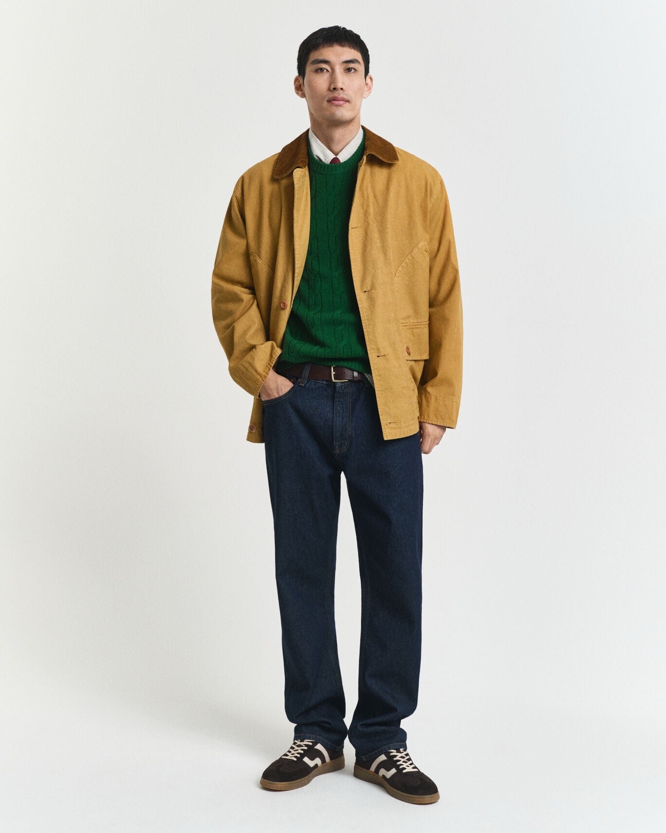 Maglia girocollo a trecce in lana d’agnello Gant