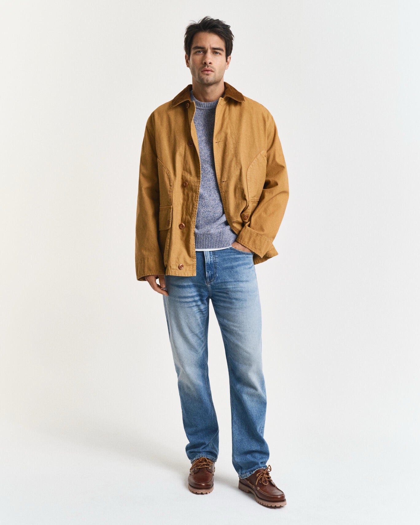 Maglia girocollo in misto lana mouliné Gant