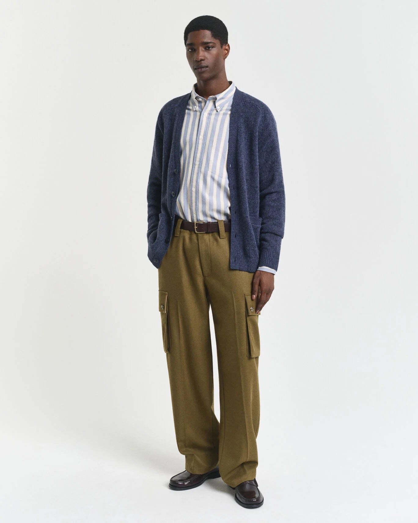 Cardigan in misto lana mouliné Gant