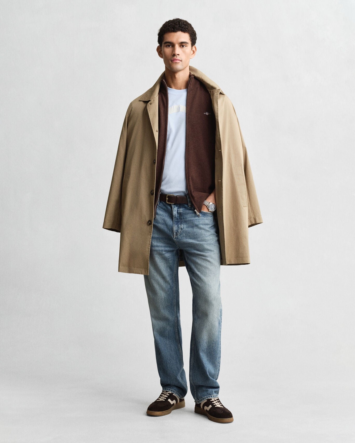 Cardigan in lana casual con zip Gant