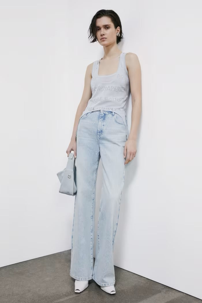 Top in maglia con logo traforato Patrizia Pepe