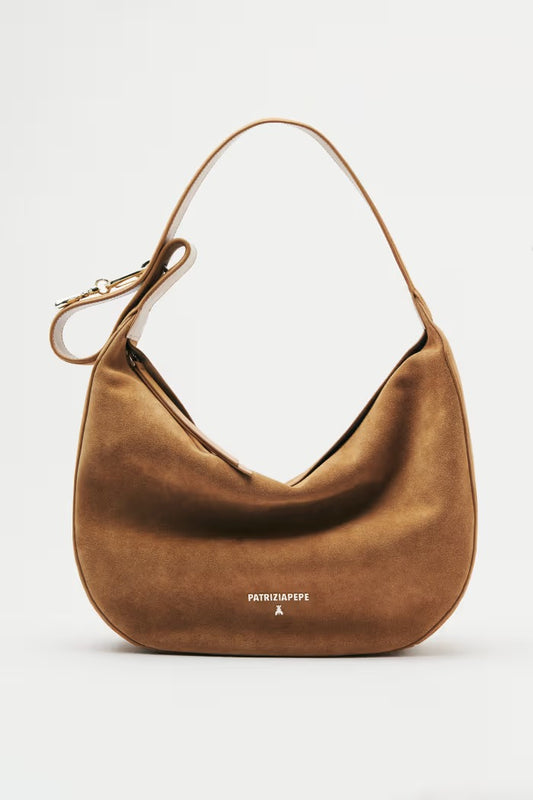 Borsa New Moon grande in suede con tracolla Patrizia pepe