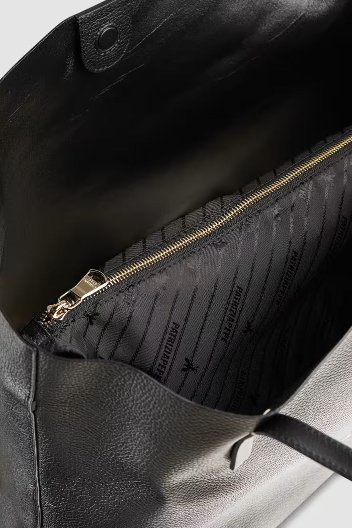 Borsa shopping Never Complete in pelle martellata