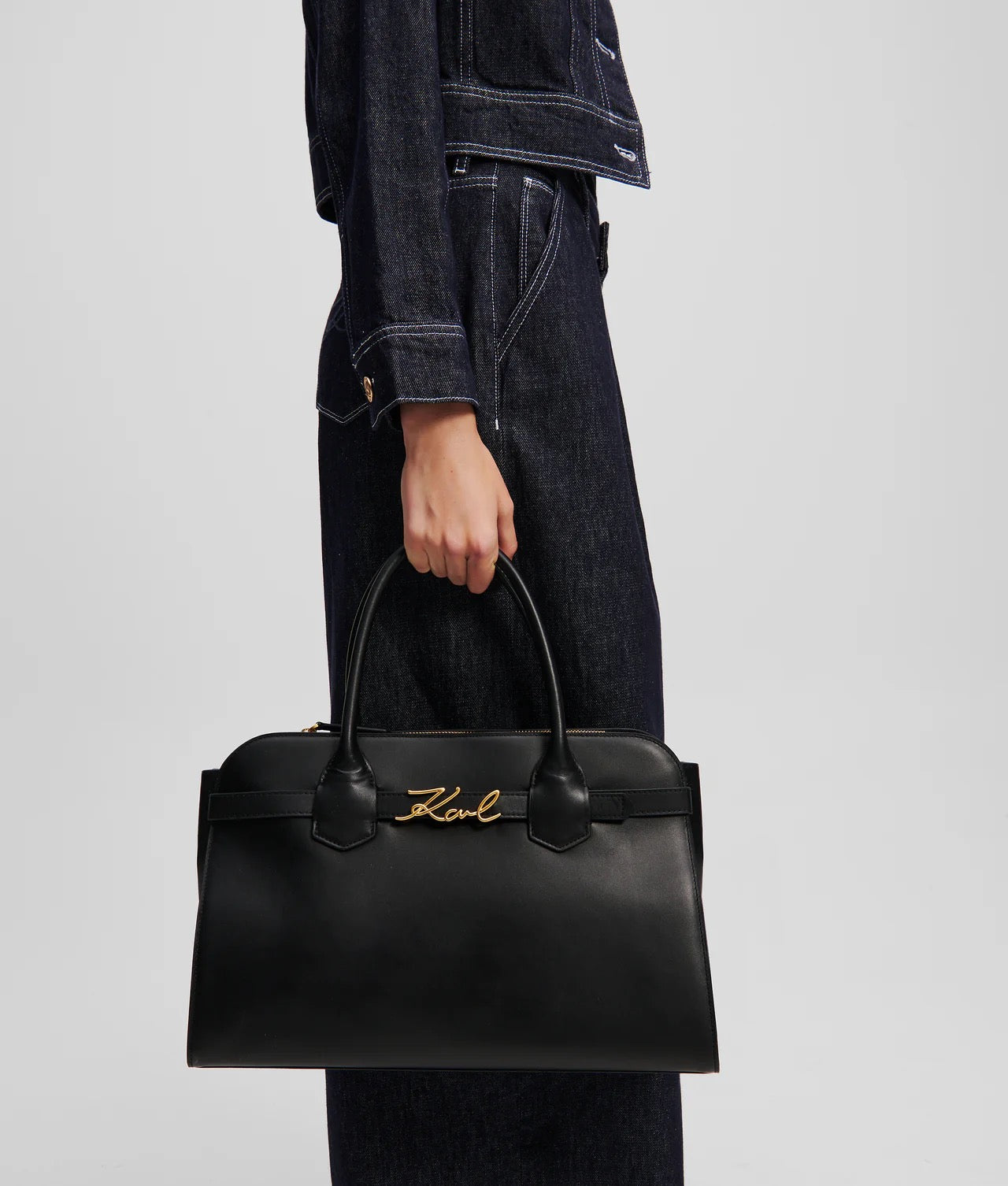 K/SIGNATURE BORSA CON MANICO SUPERIORE KARL LAGERFELD