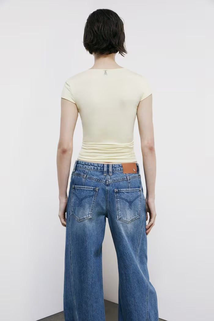 T-shirt leggera con drappeggi Patrizia Pepe
