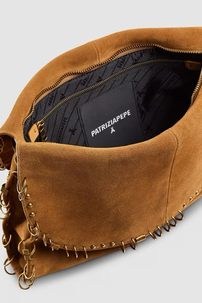 Borsa Radical Boho scamosciata con piercing