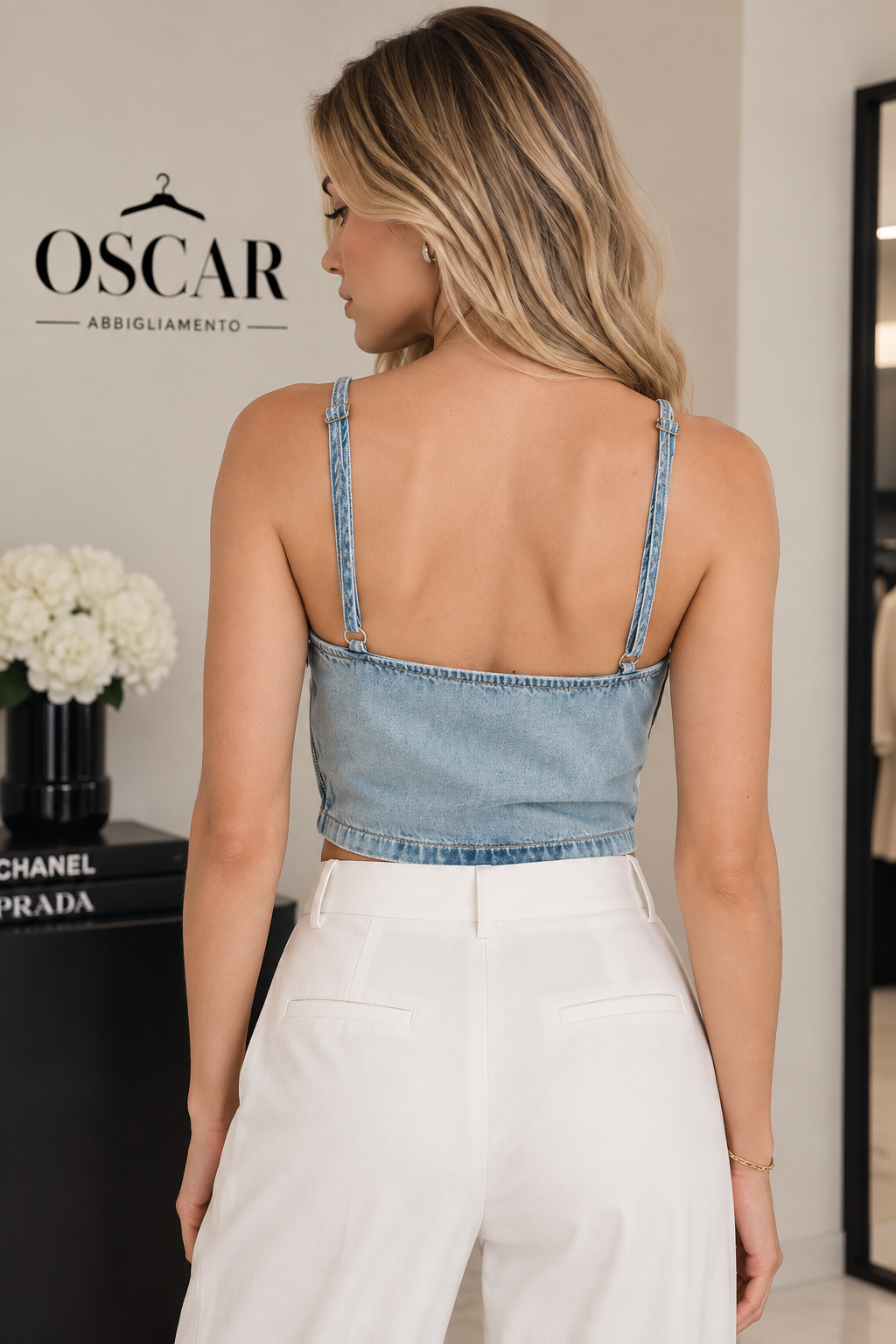 Simona Corsellini Top Denim chiaro