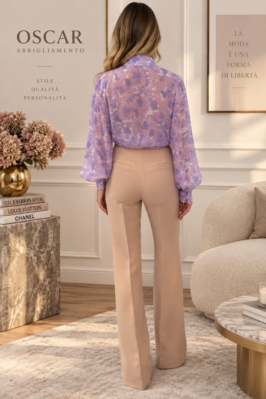 Camicia da donna con fiori viola SILENCE LIMITED