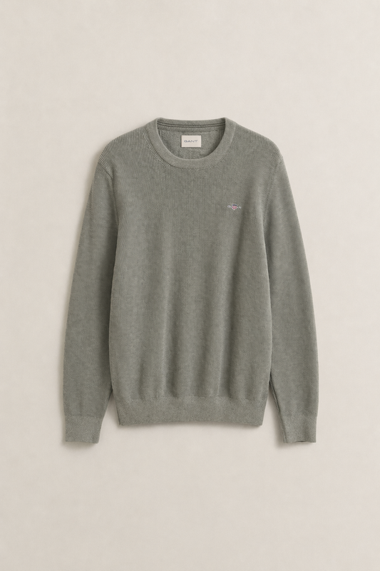 Maglia girocollo in cotone testurizzato Gant