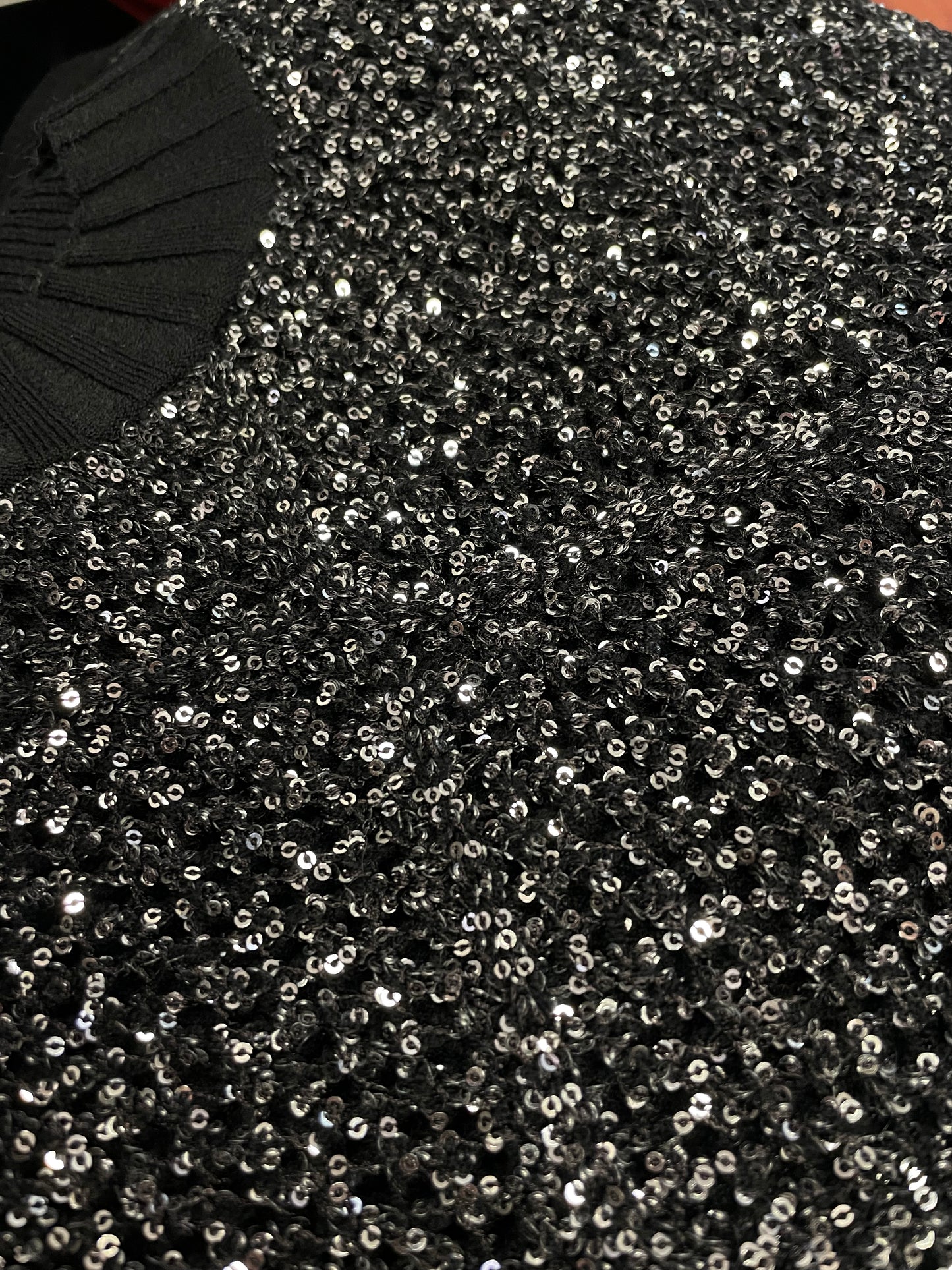 D. EXTERIOR Maglia a rombi in misto lana con paillettes