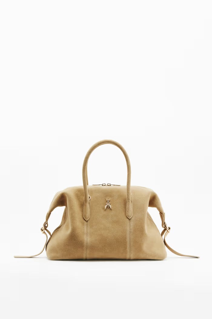Borsa a bauletto New Business in suede Patrizia Pepe