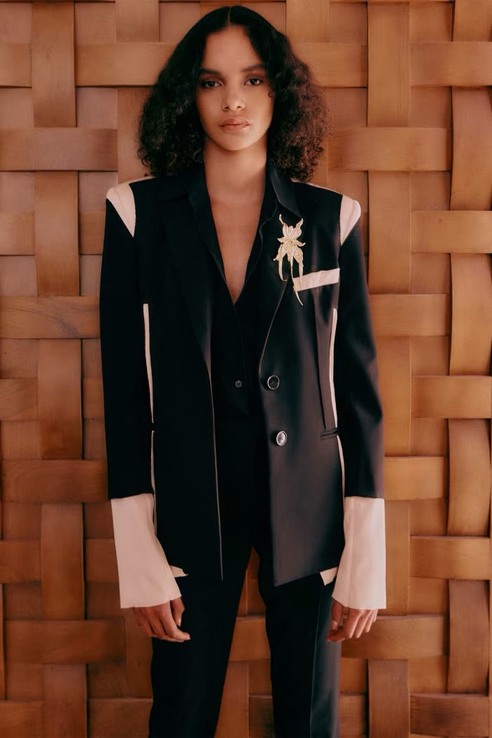 Blazer slim color block Patrizia Pepe