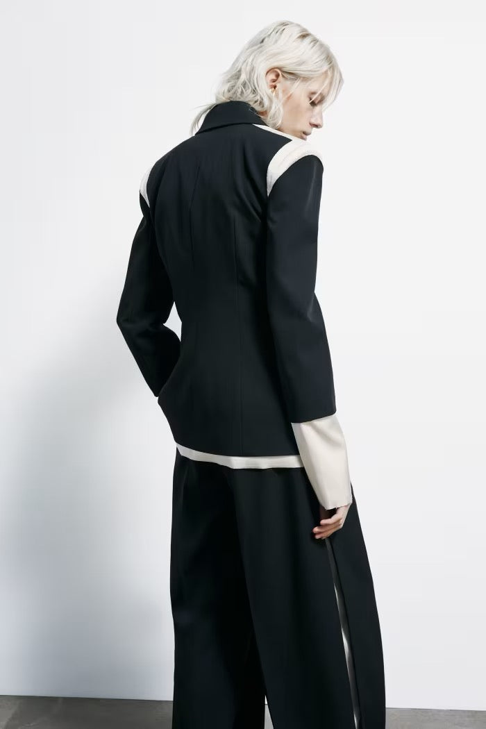 Blazer slim color block Patrizia Pepe
