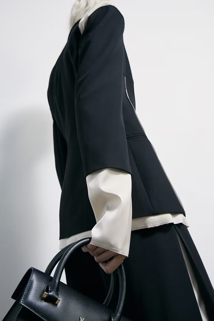 Blazer slim color block Patrizia Pepe