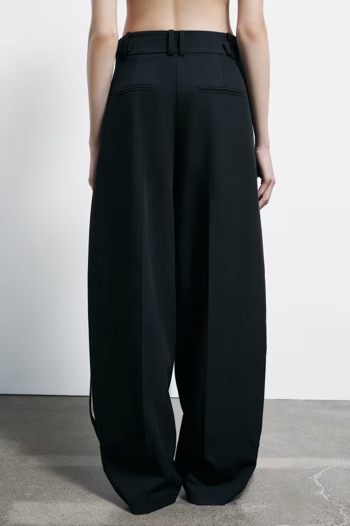 Pantaloni palazzo con inserti in raso Patrizia Pepe