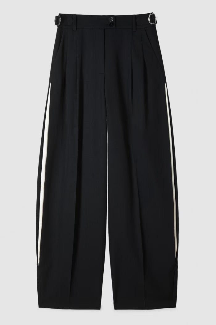 Pantaloni palazzo con inserti in raso Patrizia Pepe