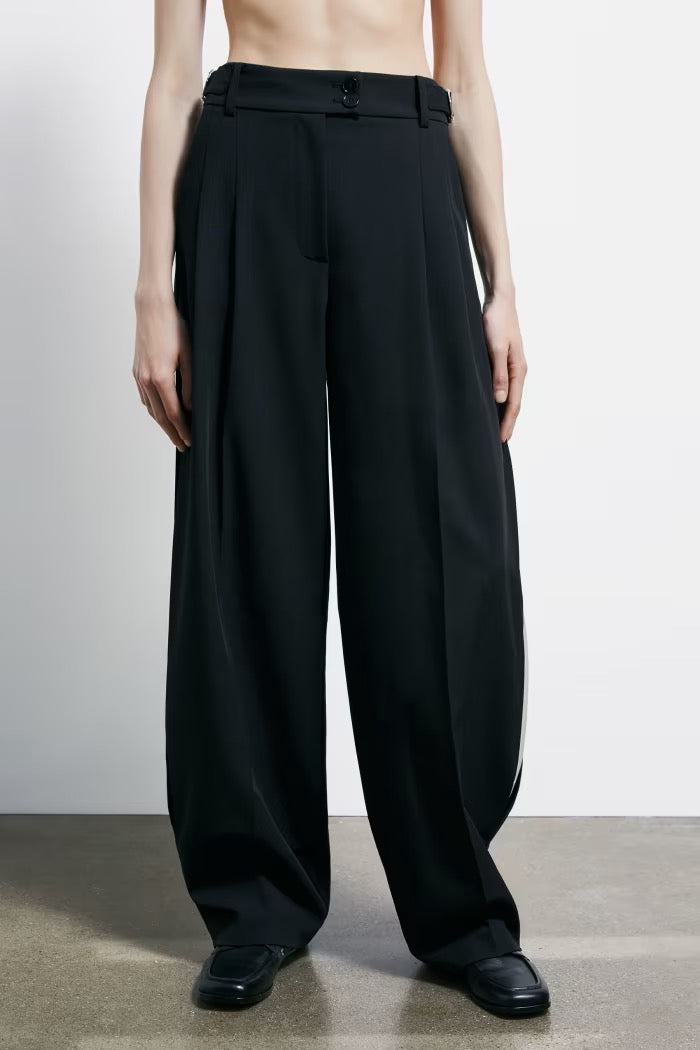 Pantaloni palazzo con inserti in raso Patrizia Pepe