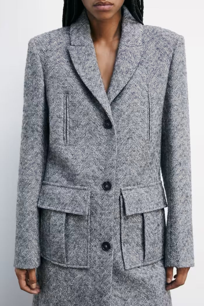 Cappotto midi Herringbone Patrizia Pepe