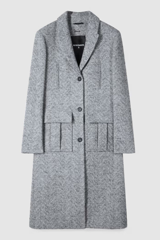 Cappotto midi Herringbone Patrizia Pepe