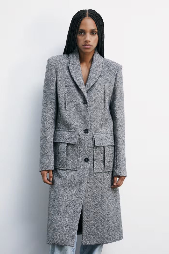 Cappotto midi Herringbone Patrizia Pepe