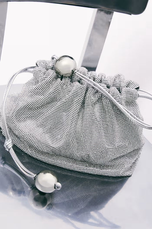 Bubble Clutch piccola con strass Patrizia Pepe