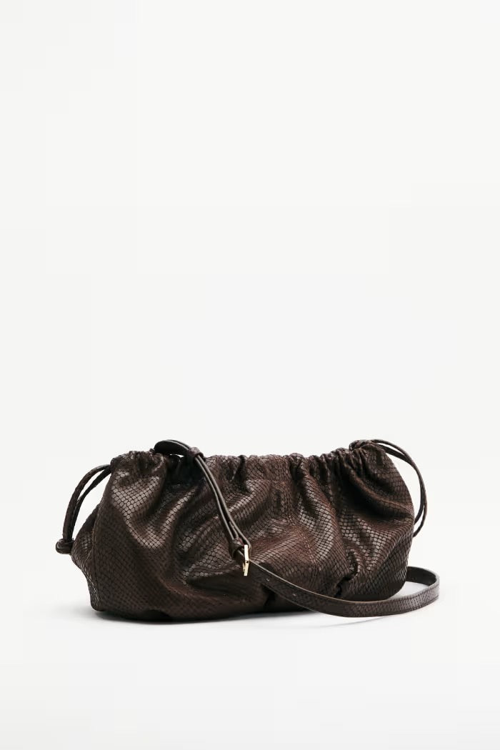 Bubble Clutch piccola in pelle stampa pitone Patrizia Pepe