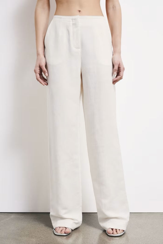 Pantaloni sartoriali a vita bassa in lino Patrizia Pepe