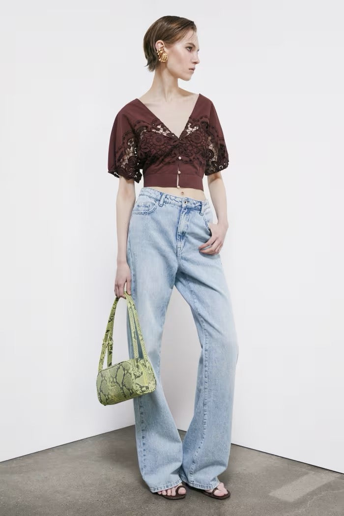 Top in cotone con ricamo floreale Patrizia Pepe