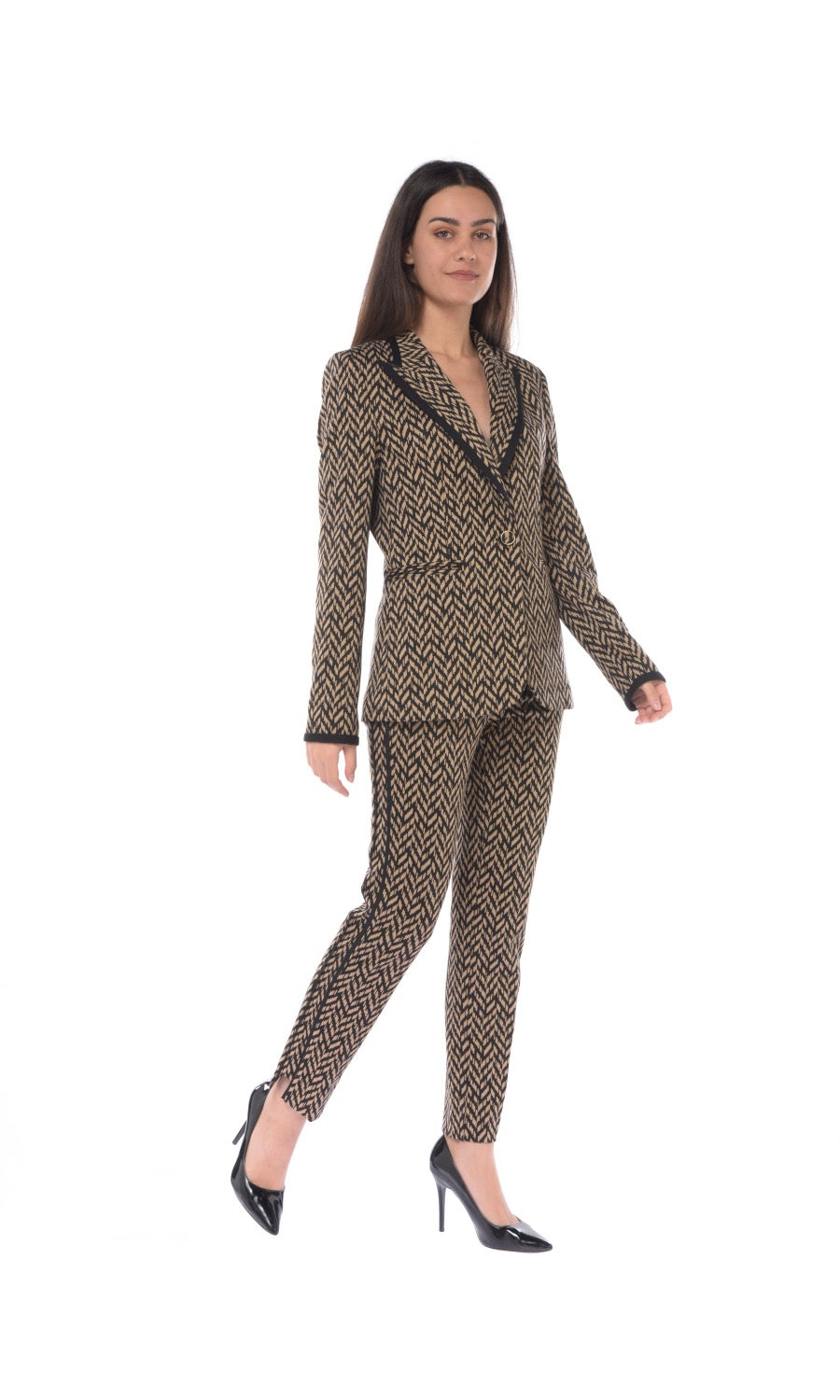 SIMONA CORSELLINI GIACCA DA DONNA SIMONA CORSELLINI MONOPETTO A FANTASIA