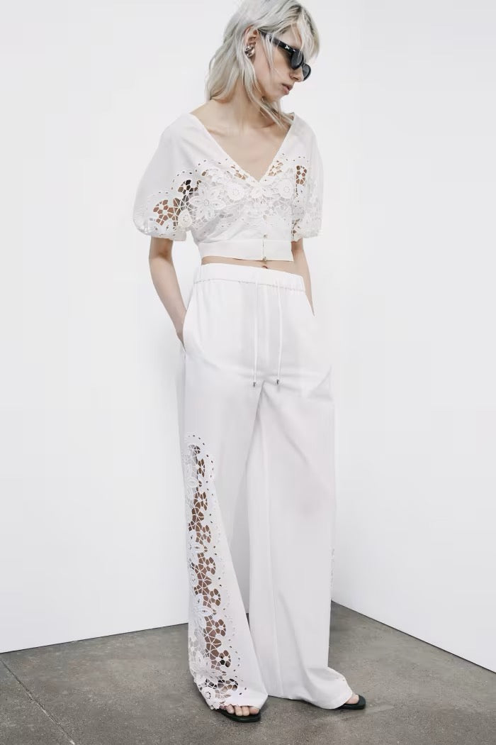 Top in cotone con ricamo floreale Patrizia Pepe