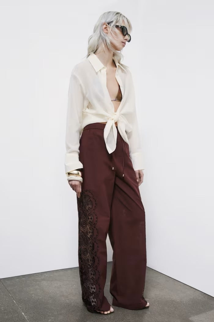 Pantaloni con ricamo Patrizia Pepe
