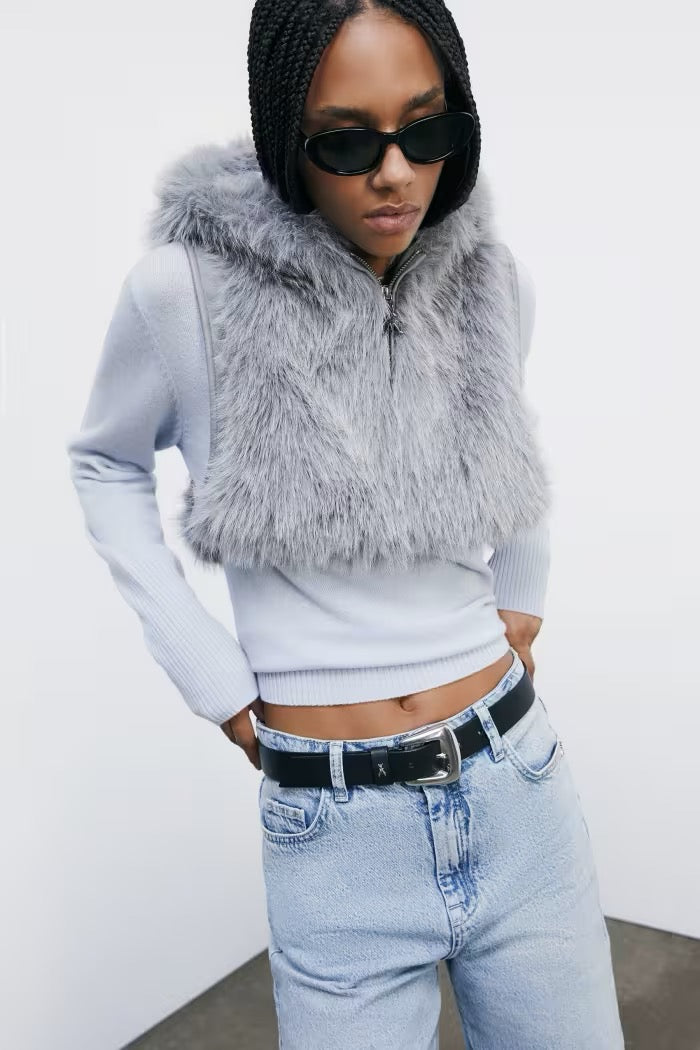 Gilet morbido con cappuccio Patrizia Pepe