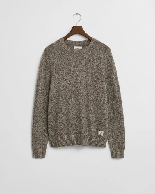 Maglia girocollo in misto lana mouliné Gant