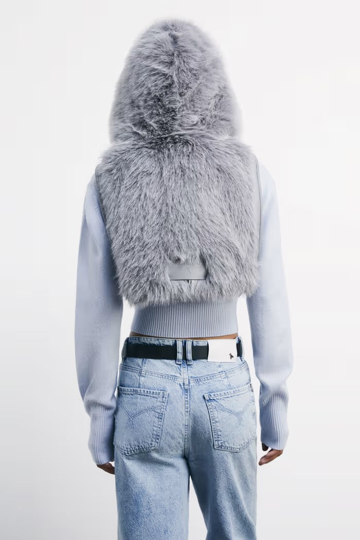 Gilet morbido con cappuccio Patrizia Pepe