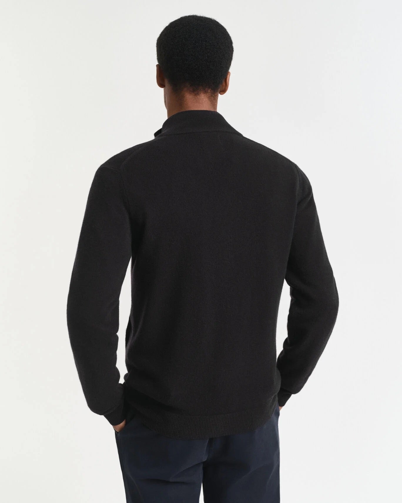 Cardigan con zip in finissima lana d’agnello Gant