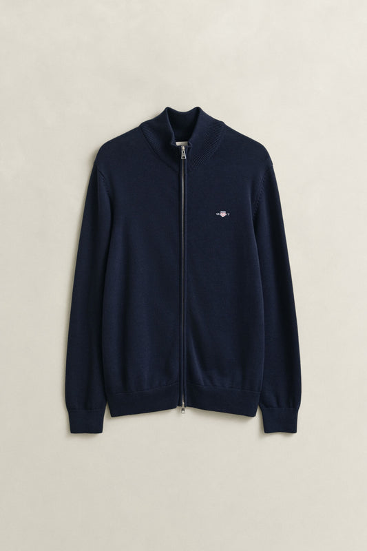 Cardigan in cotone casual con zip Gant