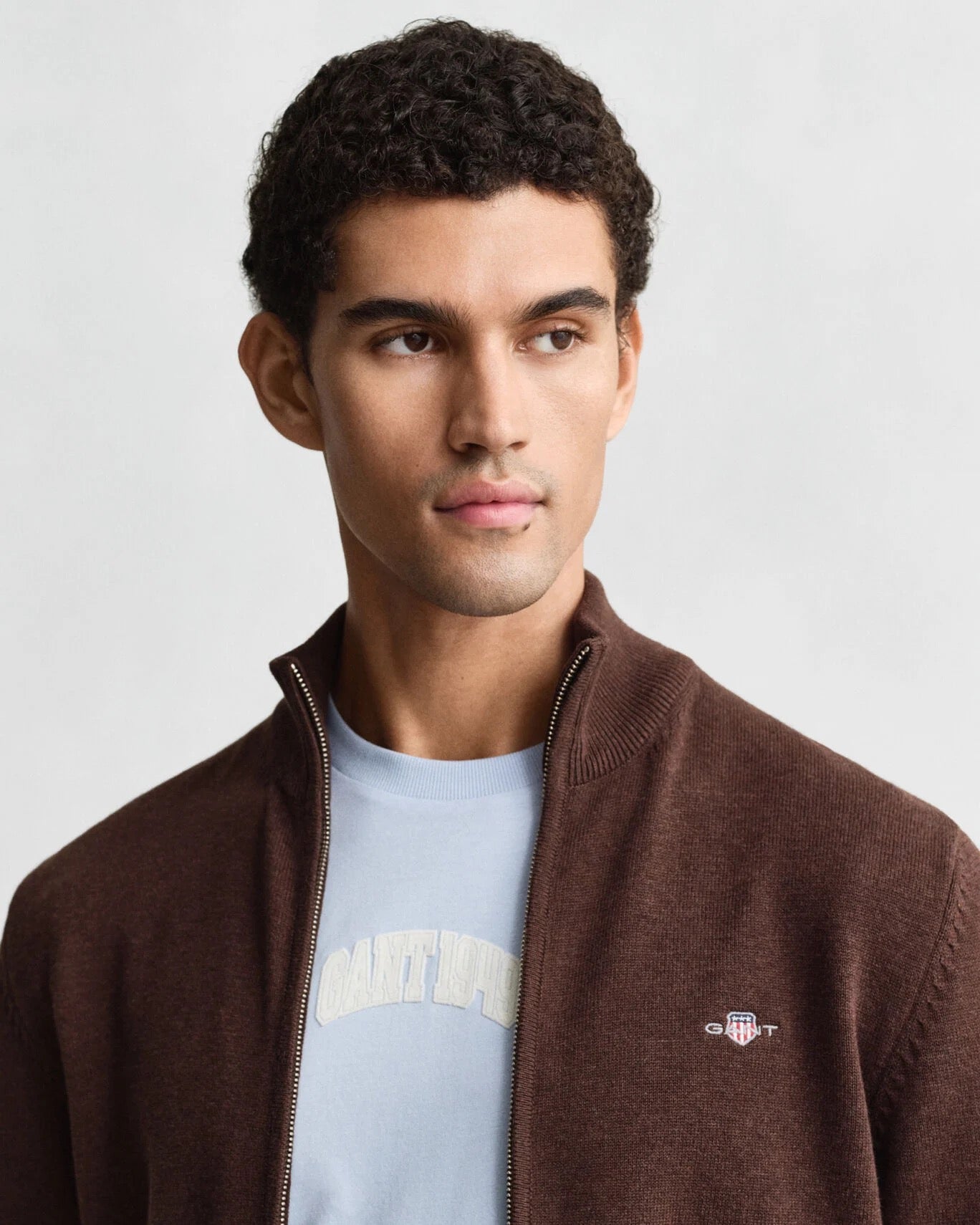 Cardigan in lana casual con zip Gant