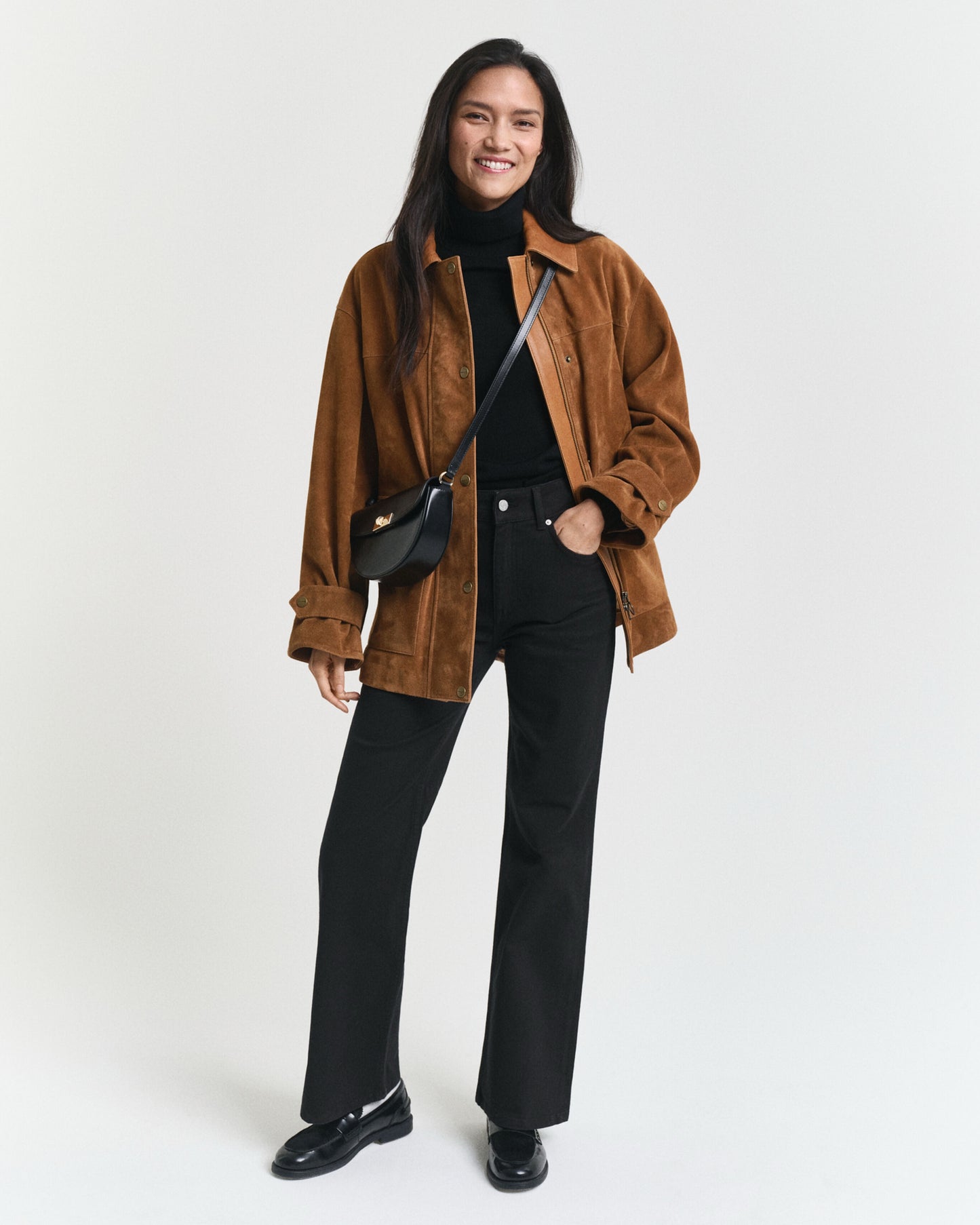 JEANS NERO/BEIGE DONNA GANT SVASATO SLIM FIT