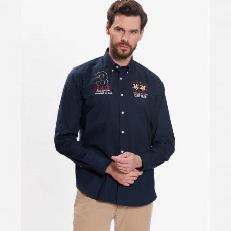 Camicia in cotone poplin regular fit La Martina