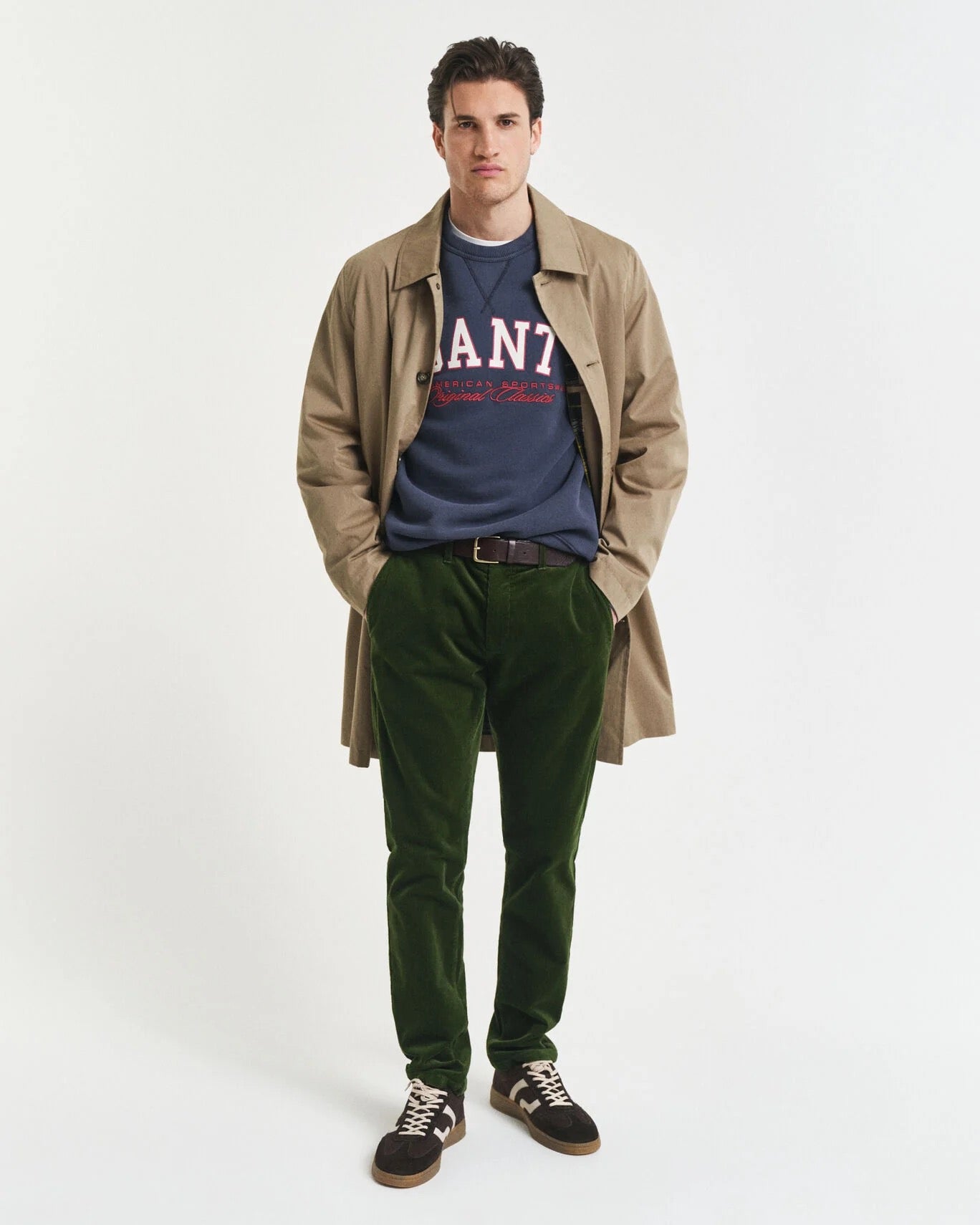 Pantaloni chino in velluto a coste slim fit Gant