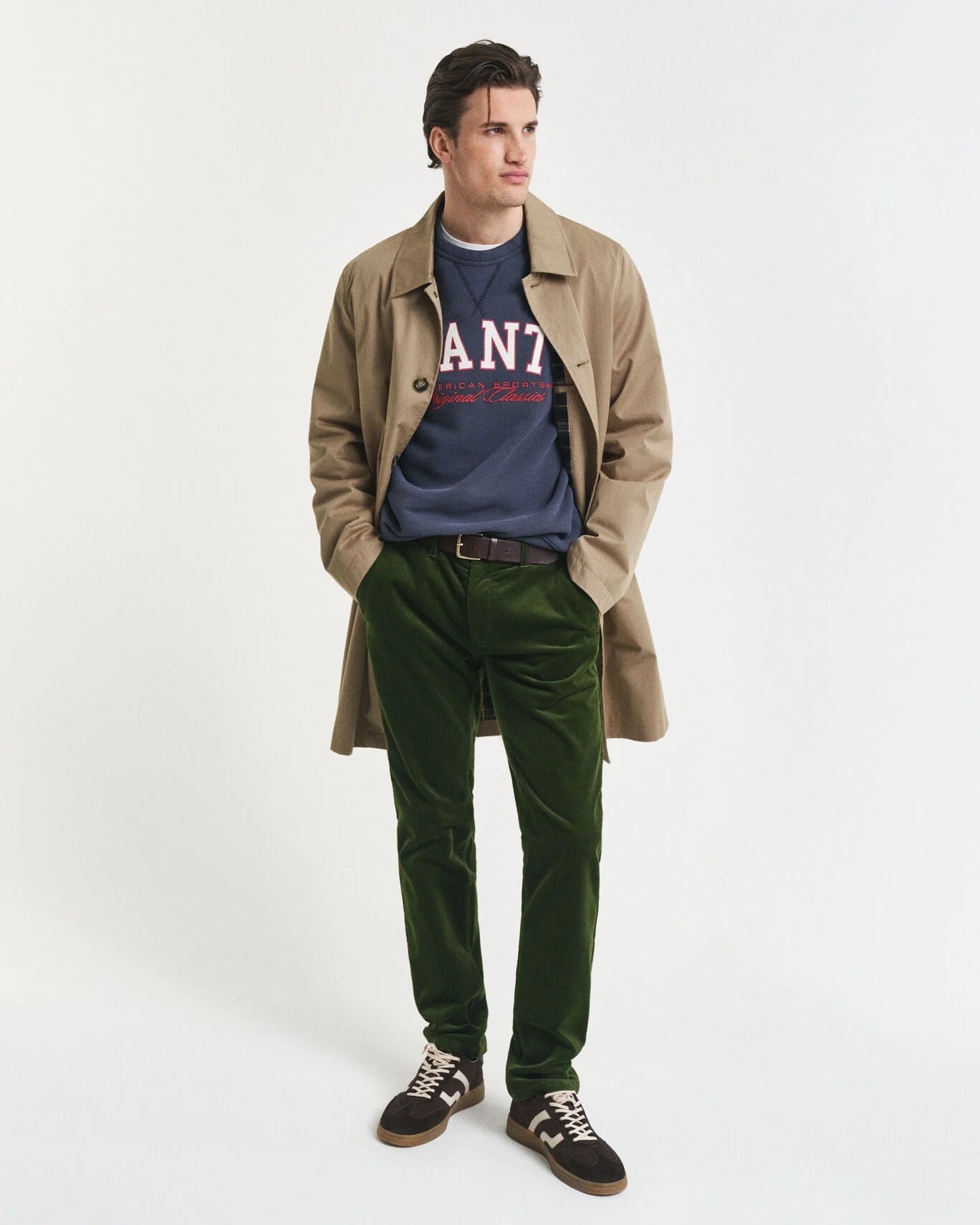 Pantaloni chino in velluto a coste slim fit Gant
