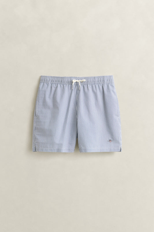 Pantaloncini da bagno in seersucker a righe Gant