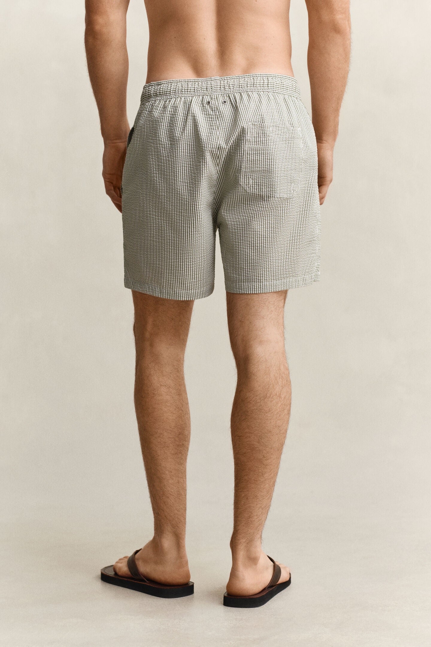 Pantaloncini da bagno in seersucker a righe Gant