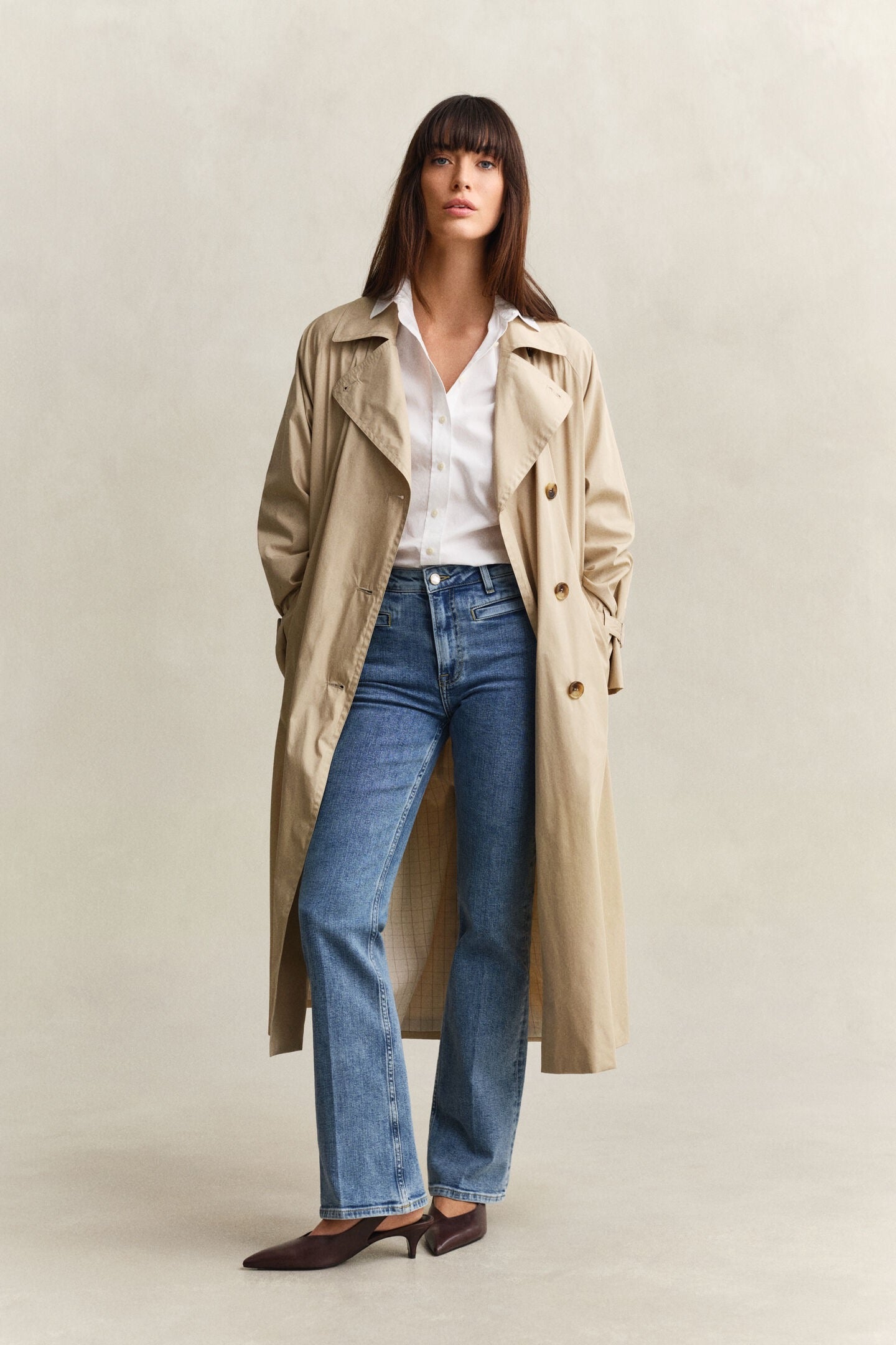 Jeans svasati con motivo Monogram gant