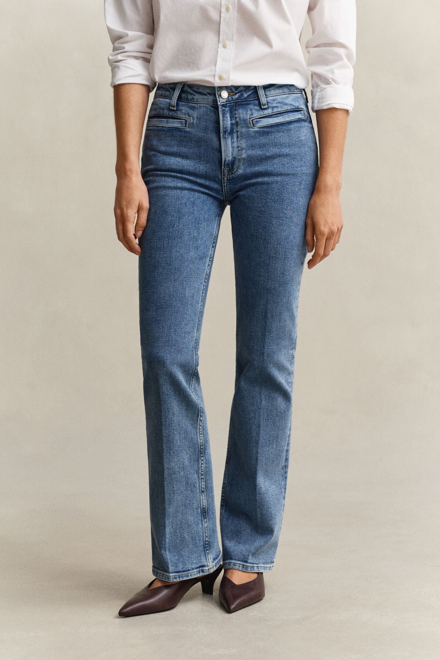 Jeans svasati con motivo Monogram gant