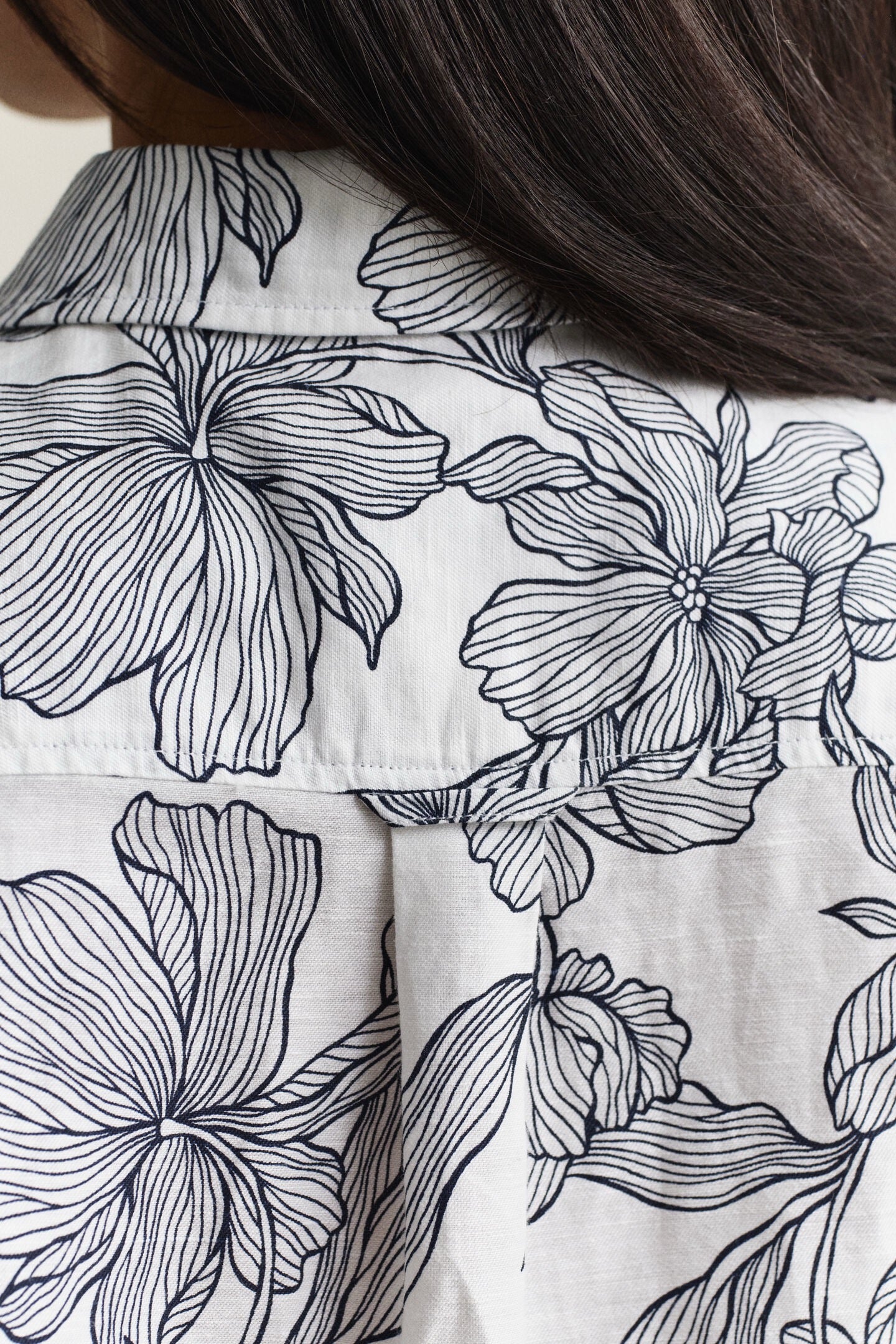 Camicia in lino con stampa floreale Gant