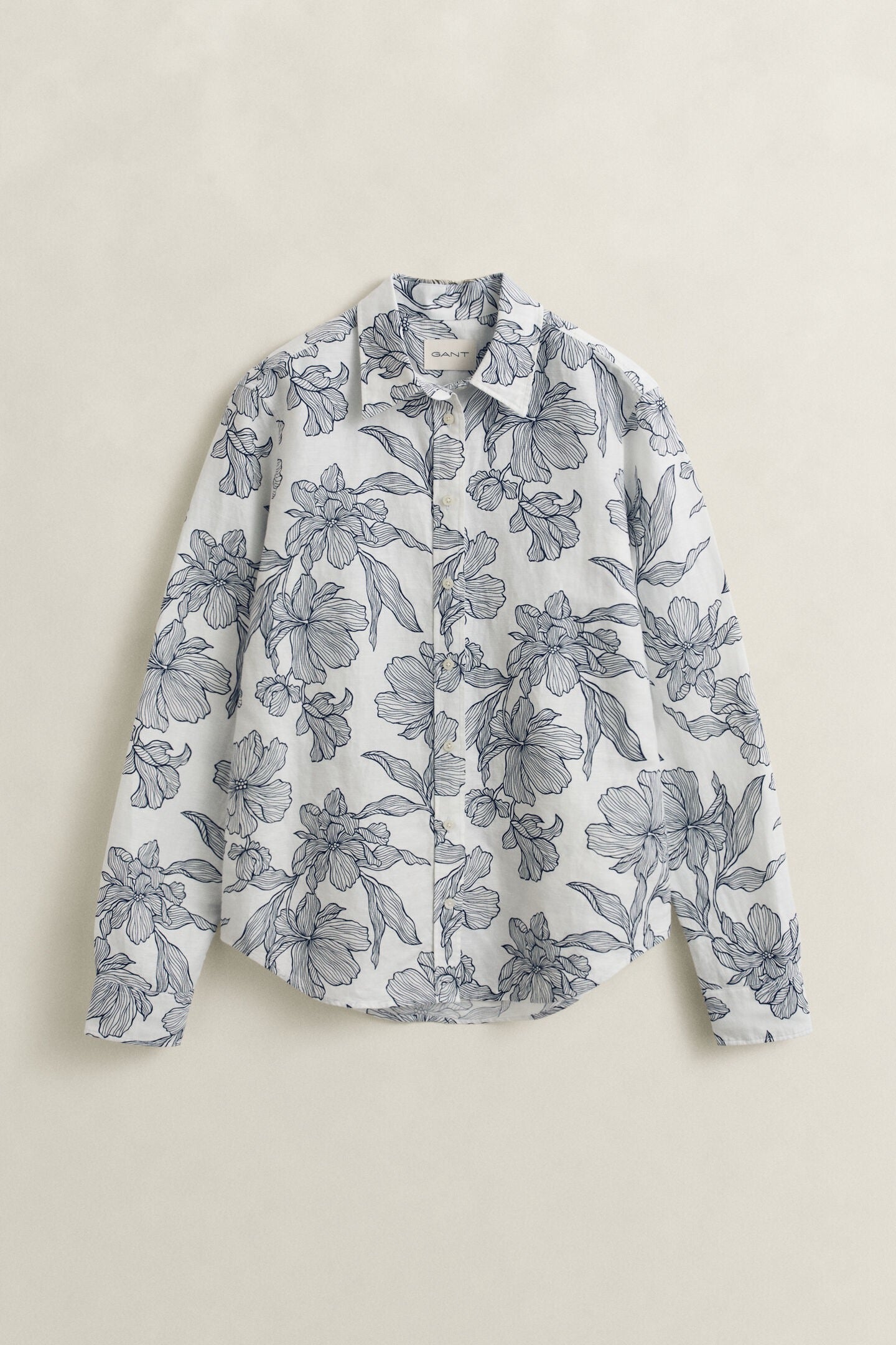 Camicia in lino con stampa floreale Gant